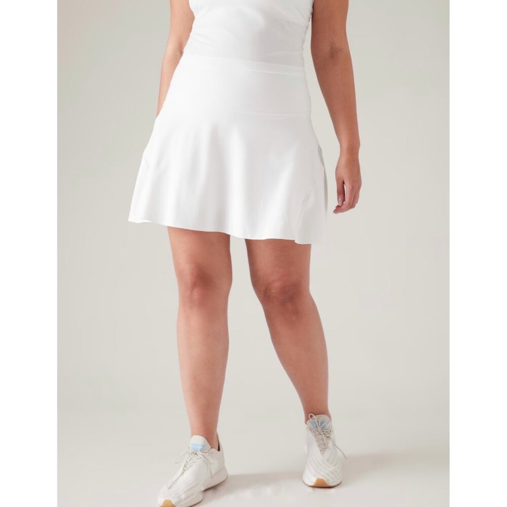 ATHLETA Solid White A-Game 15.5" Women's Semi-Fitted Athletic Skort Size 1X
